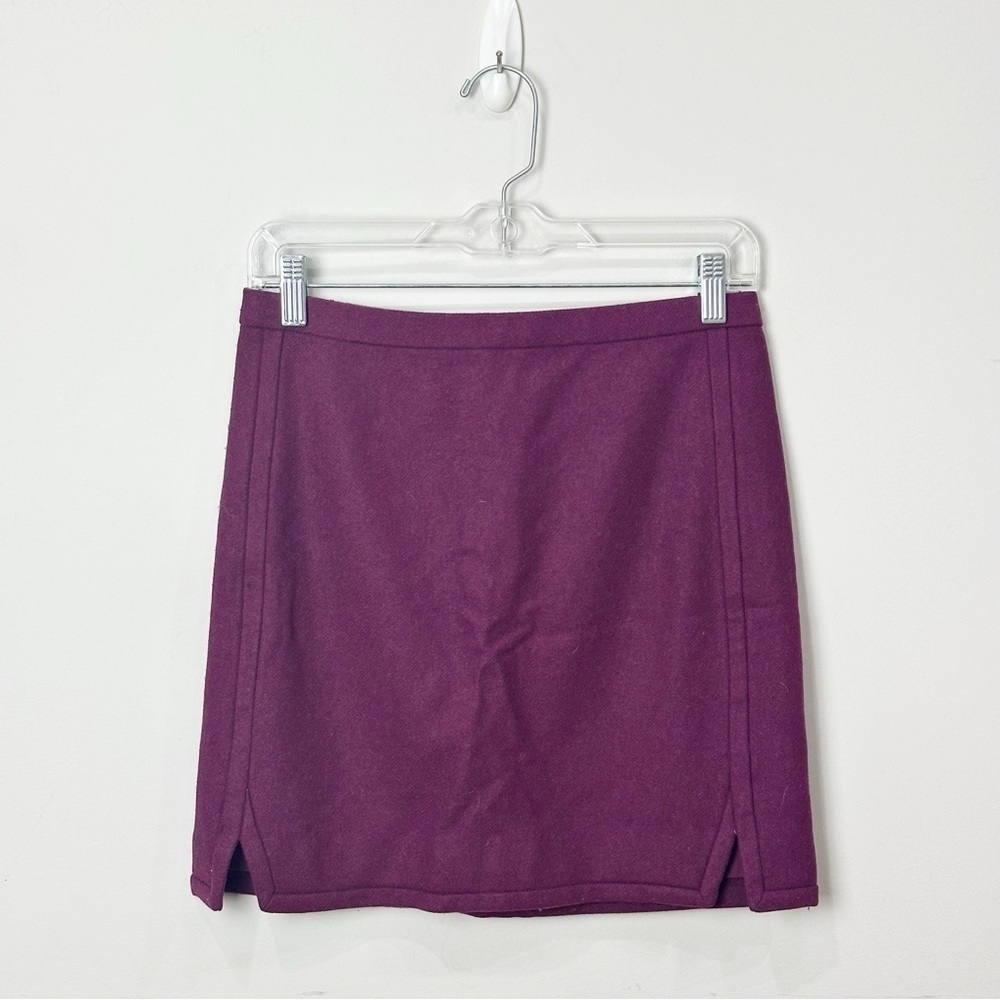 Jcrew Wool Mini Skirt Magenta